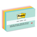 Post-it Original Pads in Beachside Cafe Collection Colors, 3" x 5", 100 Sheets/Pad, 5 Pads/Pack
