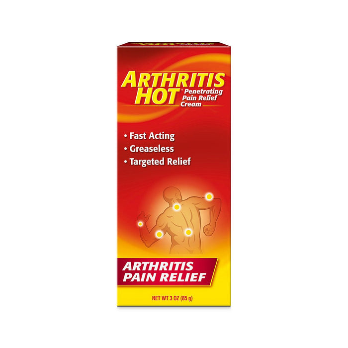 Arthritis Hot Pain Relief Cream, Fast-Acting Deep Heating Rub for Joint & Muscle Pain, 3 oz by Pasteur Pharmacy