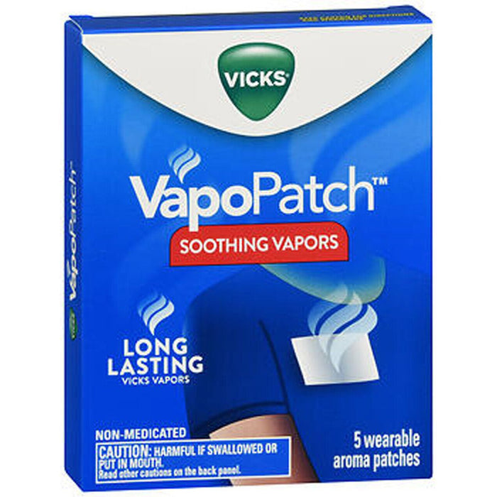 Vicks VapoPatch Non Medicated Soothing Vapors Wearable Aroma Patches 5Ea by Pasteur Pharmacy