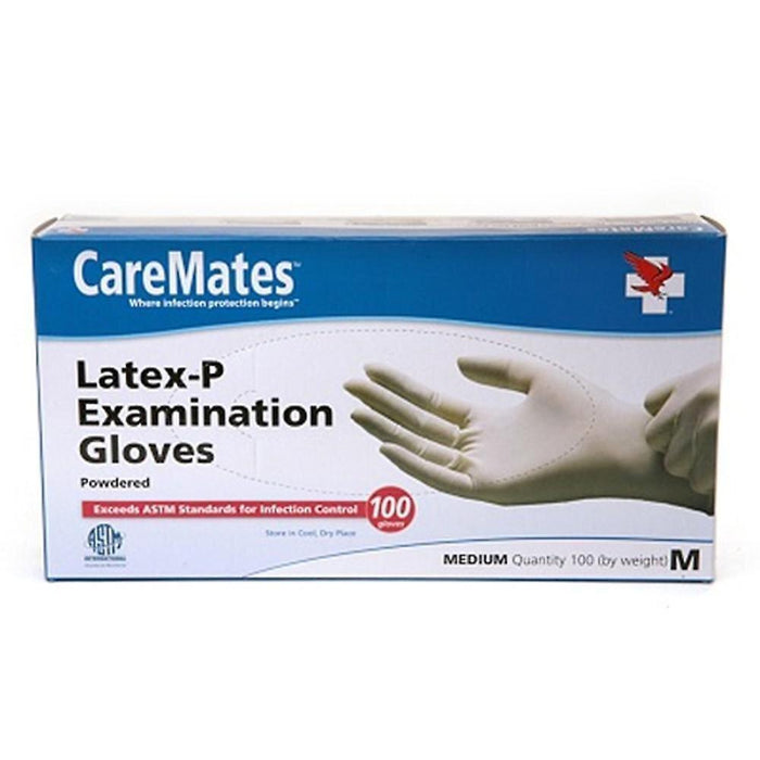 CareMates Latex Exam Gloves – Powder-Free & Non-Sterile – Medium, 100 ct by Pasteur Pharmacy