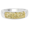 0.22 Carat Genuine Yellow Diamond .925 Sterling Silver Ring by Bids.com