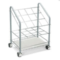 Safco Wire Roll/Files, 12 Compartments, 18w x 12.75d x 24.5h, Gray