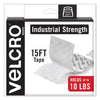 VELCRO Industrial-Strength Heavy-Duty Fasteners with Dispenser Box, 2" x 15 ft, White