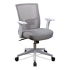 Workspace by Alera Mesh Back Fabric Task Chair, Supports Up to 275 lb, 17.32" to 21.1" Seat Height, Gray Seat, Gray Back