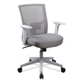 Workspace by Alera Mesh Back Fabric Task Chair, Supports Up to 275 lb, 17.32" to 21.1" Seat Height, Gray Seat, Gray Back