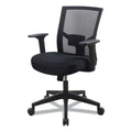 Workspace by Alera Mesh Back Fabric Task Chair, Supports Up to 275 lb, 17.32" to 21.1" Seat Height, Black Seat, Black Back