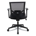 Workspace by Alera Mesh Back Fabric Task Chair, Supports Up to 275 lb, 17.32" to 21.1" Seat Height, Black Seat, Black Back