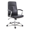 Workspace by Alera Leather Task Chair, Supports Up to 275 lb, 18.19" to 21.93" Seat Height, Black Seat, Black Back