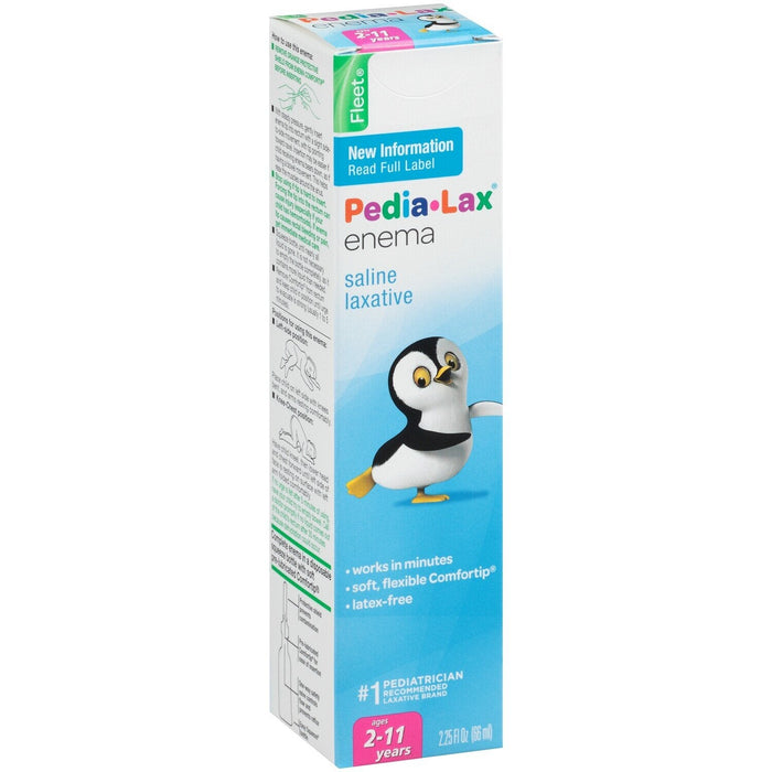 Fleet Pedia-Lax Children's Saline Enema – 2.25 oz Liquid – Fast Constipation Relief for Kids by Pasteur Pharmacy