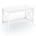 Workspace by Alera Farmhouse Writing Desk, 47.24" x 23.62" x 29.53", White