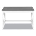 Workspace by Alera Farmhouse Writing Desk, 47.24" x 23.62" x 29.53", Gray