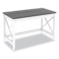 Workspace by Alera Farmhouse Writing Desk, 47.24" x 23.62" x 29.53", Gray