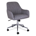 Workspace by Alera Mid-Century Task Chair, Supports Up to 275 lb, 18.9" to 22.24" Seat Height, Gray Seat, Gray Back