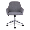 Workspace by Alera Mid-Century Task Chair, Supports Up to 275 lb, 18.9" to 22.24" Seat Height, Gray Seat, Gray Back