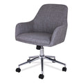 Workspace by Alera Mid-Century Task Chair, Supports Up to 275 lb, 18.9" to 22.24" Seat Height, Gray Seat, Gray Back