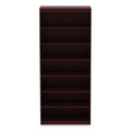 Alera Valencia Series Square Corner Bookcase, Seven-Shelf, 35.63w x 11.81d x 83.86h, Mahogany