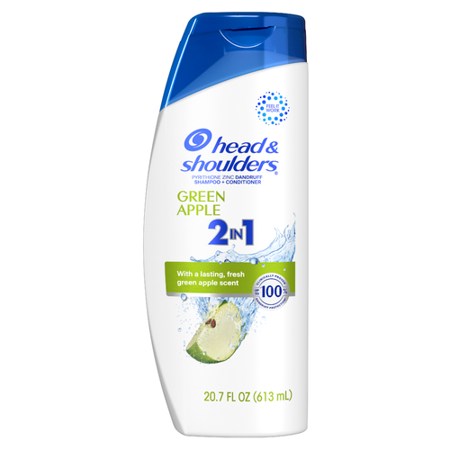 Head and Shoulders 2-in-1 Shampoo and Conditioner, Green Apple Scent, 20.7 fl oz (613 ml) by Pasteur Pharmacy