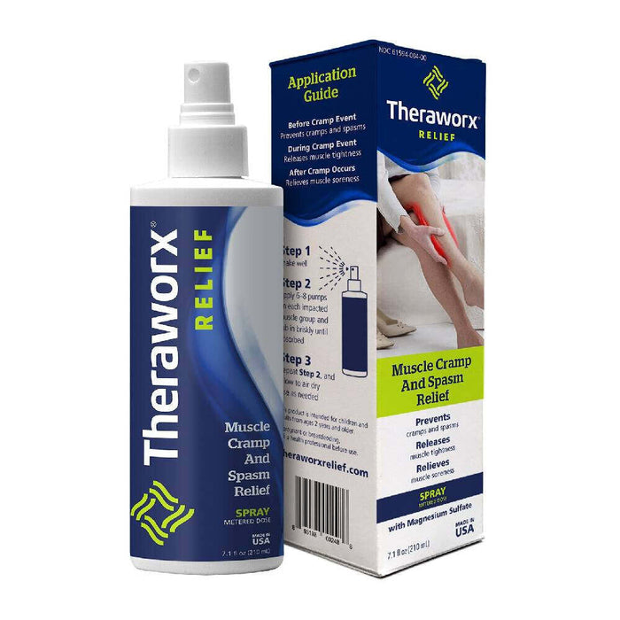 Theraworx Relief Muscle Cramp Spasm Relief Spray 7.1 Oz by Pasteur Pharmacy