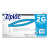 Ziploc Double Zipper Freezer Bags, 2 gal, 2.7 mil, 13" x 15.5", Clear, 100/Carton