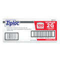 Ziploc Double Zipper Storage Bags, 2 gal, 1.75 mil, 15" x 13", Clear, 100/Carton