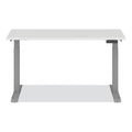 Alera AdaptivErgo Three-Stage Electric Height-Adjustable Table w/Memory Controls, Top/Base Bundle, 30" to 49"h, White Top/Gray Base