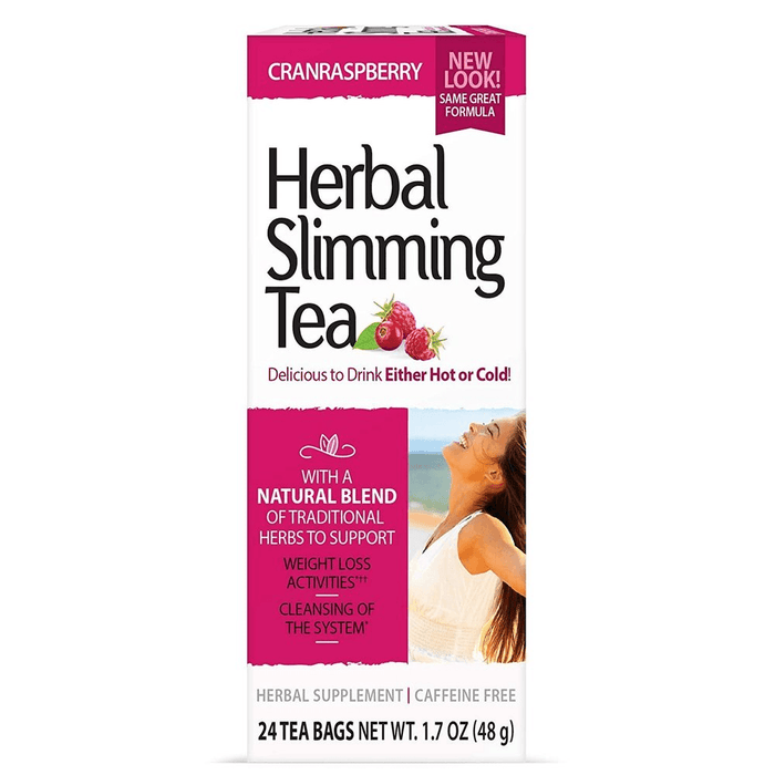 21st Century Herbal Slimming Tea, Cranraspberry 24 Bags by Pasteur Pharmacy