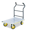 Safco Stow-Away Platform Truck, 1,000 lb Capacity, 24 x 39 x 40, Aluminum/Black