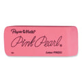 Paper Mate Pink Pearl Eraser, For Pencil Marks, Rectangular Block, Large, Pink, 12/Box