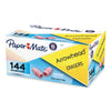 Paper Mate Arrowhead Eraser Caps, For Pencil Marks, Pink, 144/Box