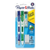 Paper Mate Clear Point Mechanical Pencil, 0.9 mm, HB (#2.5), Black Lead, Assorted Barrel Colors, 2/Pack