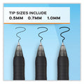 Paper Mate Profile Gel Pen, Retractable, Medium 0.7 mm, Assorted Ink and Barrel Colors, 36/Pack