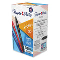 Paper Mate Profile Gel Pen, Retractable, Medium 0.7 mm, Assorted Ink and Barrel Colors, 36/Pack