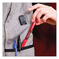 Paper Mate Profile Ballpoint Pen, Retractable, Medium 1 mm, Blue Ink, Translucent Blue Barrel, Dozen