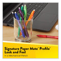 Paper Mate Profile Mechanical Pencils, 0.7 mm, HB (#2), Black Lead, Black Barrel, Dozen