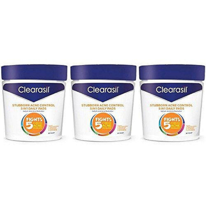 Clearasil Ultra Stubborn Acne Control 5 In 1 Daily Pads 90 Count Jar by Pasteur Pharmacy