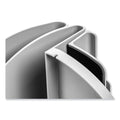 deflecto Standing Desk File Organizer, 2 Sections, Letter Size, 12 x 9.69 x 7.11, Gray