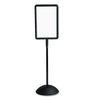 Safco Double Sided Sign, Magnetic/Dry Erase Steel, 18 x 18, White, Black Frame