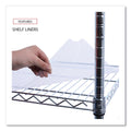 Alera 5-Shelf Wire Shelving Kit with Casters and Shelf Liners, 36w x 18d x 72h, Silver