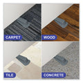 Master Caster Big Foot Doorstop, No Slip Rubber Wedge, 2.25w x 4.75d x 1.25h, Gray