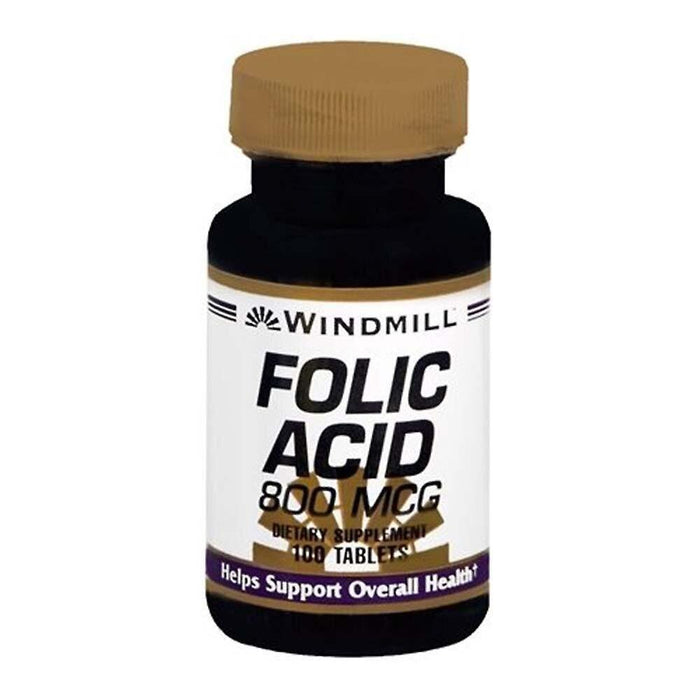 Windmill Folic Acid, 800 Mcg, Tablets by Pasteur Pharmacy