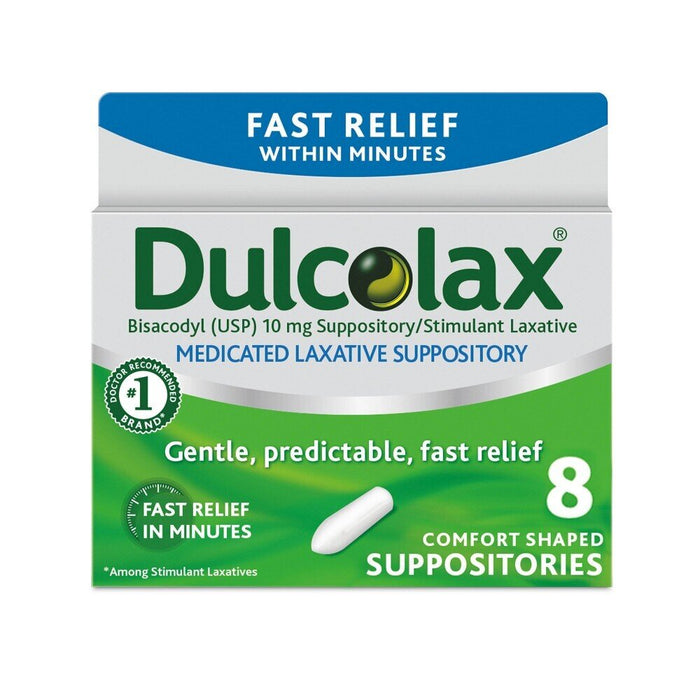Dulcolax Laxative Suppositories 8Ct by Pasteur Pharmacy