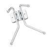 Safco Metal Wall Rack, Two Ball-Tipped Double-Hooks, Metal, 6.5w x 3d x 7h, Chrome