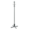 Safco Metal Costumer, Four Ball-Tipped Double-Hooks, 21w x 21d x 70h, Black