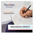 Paper Mate Advanced Mechanical Pencils, 0.7 mm, HB (#2), Black Lead, Gun Metal Gray; Rose Gold Barrel, 2/Pack