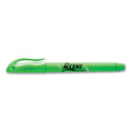 Sharpie Pocket Style Highlighters, Fluorescent Green Ink, Chisel Tip, Green Barrel, Dozen