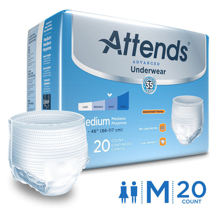 Attends Advanced Unisex Absorbent Underwear Heavy Absorbency - Medium by Pasteur Pharmacy