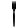 Boardwalk Heavyweight Wrapped Polystyrene Cutlery, Fork, Black, 1,000/Carton