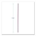 Boardwalk Wrapped Jumbo Straws, 7.75", Plastic, Red w/White Stripe, 400/Pack, 25 Packs/Carton