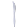 Boardwalk Mediumweight Wrapped Polypropylene Cutlery, Knives, White, 1,000/Carton