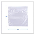 Boardwalk Reclosable Food Storage Bags, Sandwich, 1.15 mil, 6.5" x 5.89", Clear, 500/Box